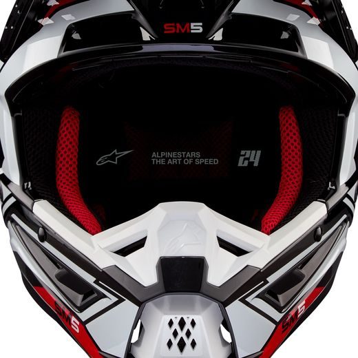 PŘILBA ALPINESTARS S-M5 ACTION 2 (ČERNÁ/BÍLÁ/ČERVENÁ FLUO) 2024