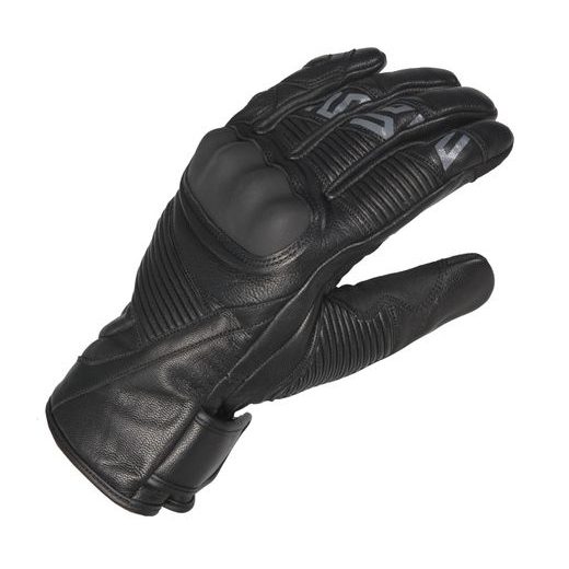 MBW PÁNSKÉ KOŽENÉ MOTO RUKAVICE STRIKE ČERNÉ