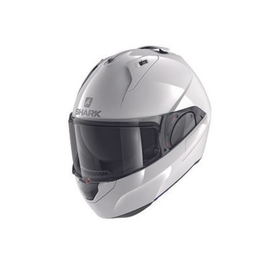 SHARK PŘEKLOPNÁ PŘILBA EVO ES BÍLÁ LESKLÁ