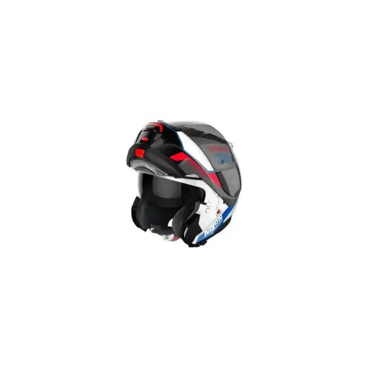 NOLAN VÝKLOPNÁ MOTO PŘILBA N100-6 SURVEYOR METAL WHITE BLUE N-COM 24