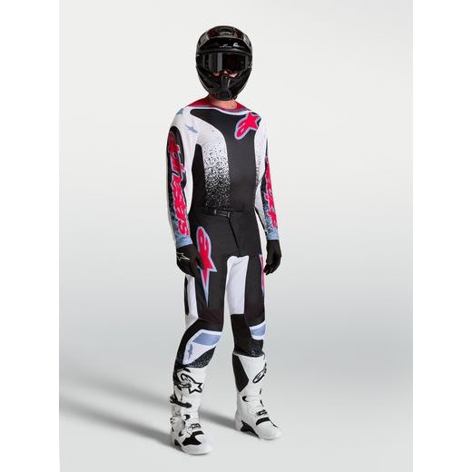 DRES FLUID DRAG, ALPINESTARS (ČERNÁ/BÍLÁ/SVĚTLE MODRÁ/ČERVENÁ FLUO) 2027