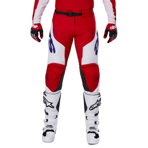 KALHOTY RACER VEIL, ALPINESTARS (ČERVENÁ/BÍLÁ) 2025