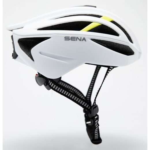 CYKLO PŘILBA S HEADSETEM R2, SENA (MATNÁ BÍLÁ)