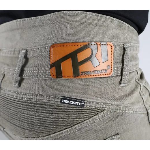 TRILOBITE PÁNSKÉ KALHOTY PARADO DOUBLELAYER SLIM FIT ŠEDÉ PRODLOUŽENÉ