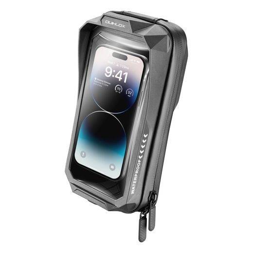 UNIVERZÁLNÍ VODĚODOLNÉ POUZDRO NA MOBILNÍ TELEFONY INTERPHONE QUIKLOX WATERPROOF, MAX. 7", ČERNÉ