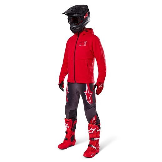 MIKINA RACER MX FLEECE, ALPINESTARS (ČERVENÁ) 2025