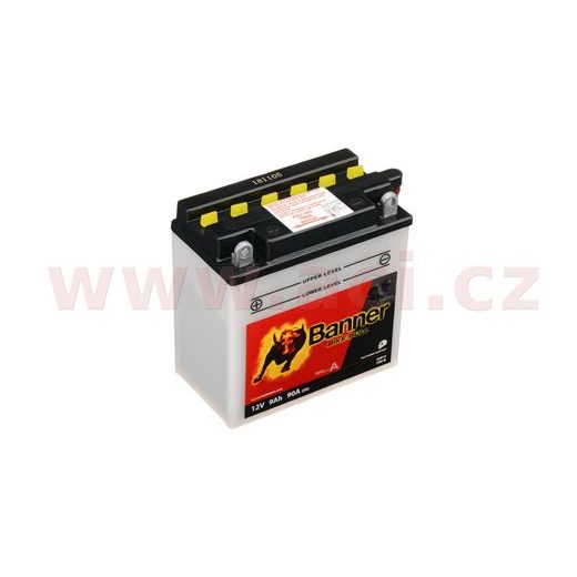 BATERIE 12V, YB9-B, 9AH, 90A, BANNER BIKE BULL 135X75X139