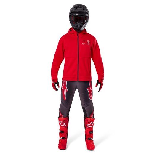 MIKINA RACER MX FLEECE, ALPINESTARS (ČERVENÁ) 2025