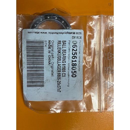 KTM 0625618050, KULIČKOVÉ LOŽISKO 61805 C3, KTM