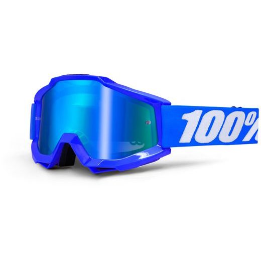 100% BRÝLE ACCURI REFLEX BLUE- USA (MODRÉ CHROM PLEXI + ČIRÉ PLEXI S ČEPY PRO SLÍDY)