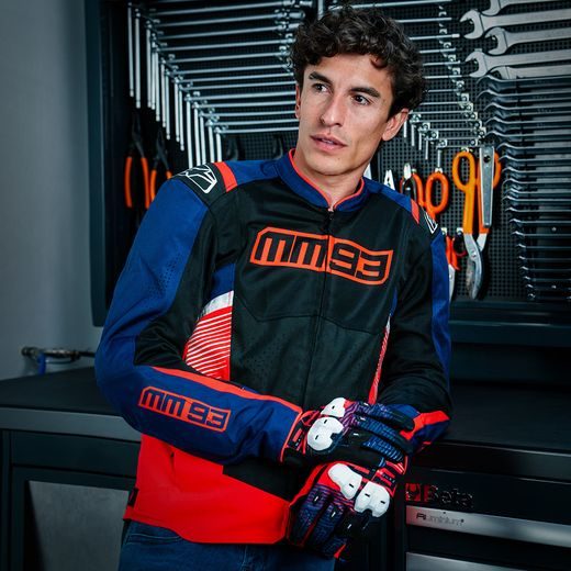 BUNDA T-SPS AIR V2 MM93 KOLEKCE, ALPINESTARS (ČERVENÁ FLUO/MODRÁ/ČERNÁ/BÍLÁ) 2025