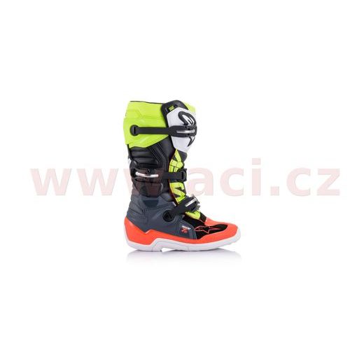 ALPINESTARS DĚTSKÉ BOTY TECH 7 S (ŠEDÁ/ČERVENÁ FLUO/ŽLUTÁ FLUO)