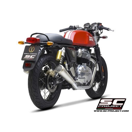 SC-PROJECT PÁR NEREZOVÝCH VÝFUKŮ CONICO 70S ROYAL ENFIELD INTERCEPTOR 650 (2019–2024)