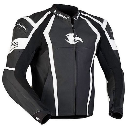 MBW PÁNSKÁ KOŽENÁ MOTO BUNDA THORN ČERNÁ BÍLÁ