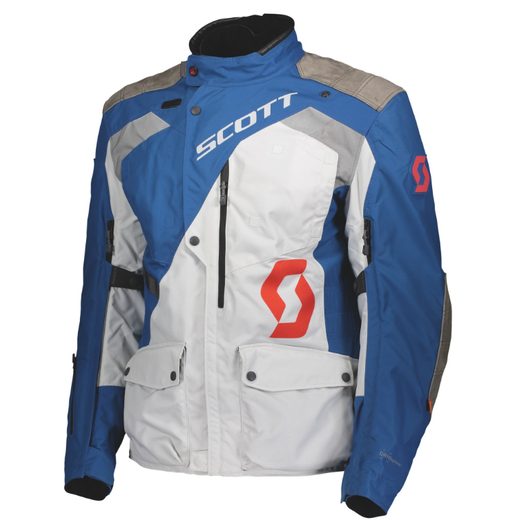 SCOTT PÁNSKÁ TEXTILNÍ MOTO BUNDA  DUALRAID DRYO JACKET SAPPHIRE BLUE LUNAR GREY