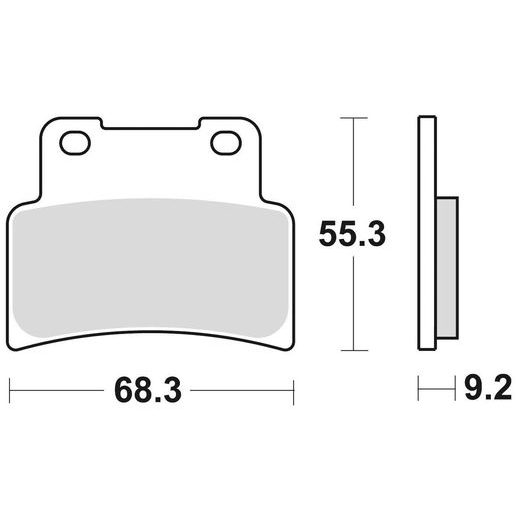 BRZDOVÉ DESTIČKY, BRAKING (SINTEROVÁ SMĚS CM55) 2 KS V BALENÍ
