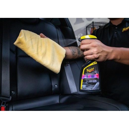 MEGUIAR'S ULTIMATE LEATHER DETAILER - PŘÍPRAVEK PRO KOMPLETNÍ ÚDRŽBU O KOŽENÉ POVRCHY, 473 ML