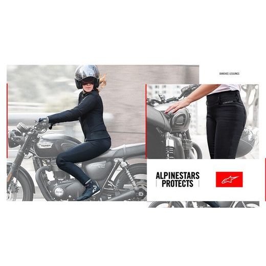 PRODLOUŽENÉ LEGÍNY BANSHEE, ALPINESTARS, DÁMSKÉ (ČERNÉ)