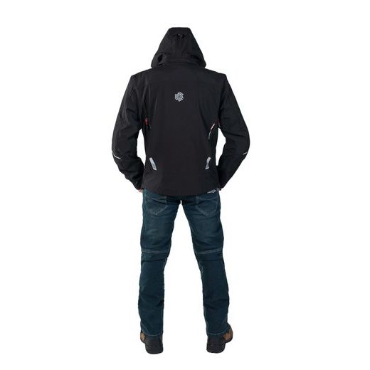 MBW PÁNSKÁ SOFTSHELL MOTO BUNDA S KAPUCÍ DENVER ČERNÁ