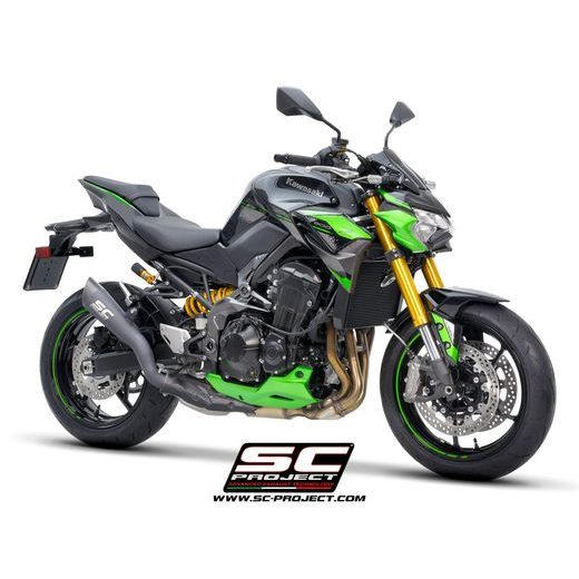 SC-PROJECT KAWASAKI Z900 (2020-2024) E5 S1 TLUMIČ, TITANIUM, MATT BLACK PAINTED