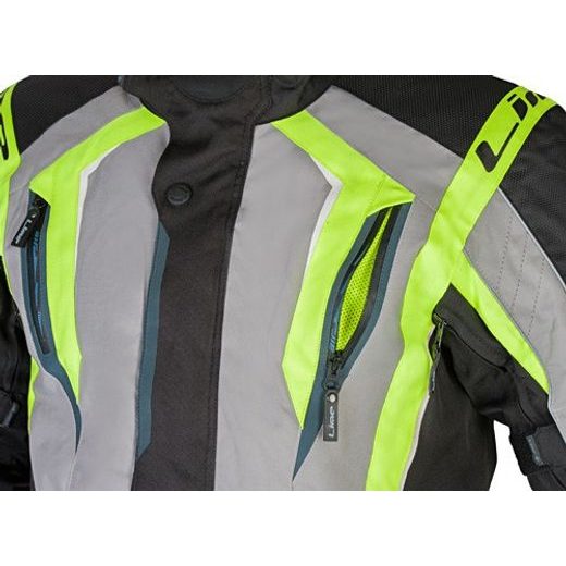 MBW PÁNSKÁ TEXTILNÍ MOTO BUNDA BUDDY ŠEDO ŽLUTÁ