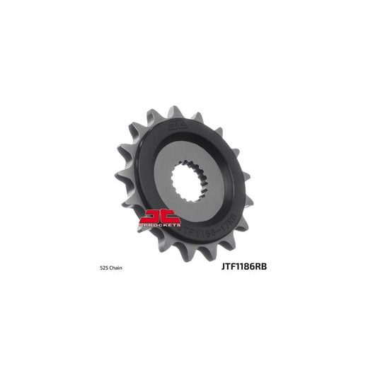 ŘETĚZOVÉ KOLEČKO S TLUMÍCÍ GUMOVOU VRSTVOU PRO SEKUNDÁRNÍ ŘETĚZY TYPU 525, JT (16 ZUBŮ)