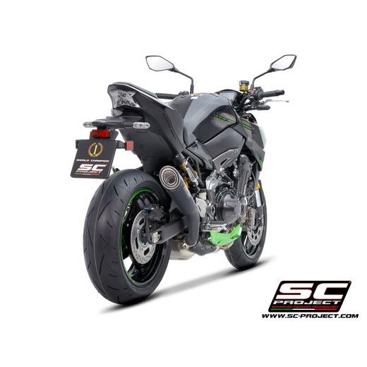 SC-PROJECT KAWASAKI Z900 (2020-2024) E5 S1 TLUMIČ, TITANIUM, MATT BLACK PAINTED