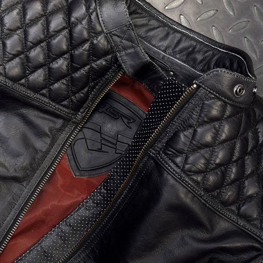 BUNDA 4SR DÁMSKÁ KOŽENÁ SCRAMBLER PETROLEUM (ČERNÁ)