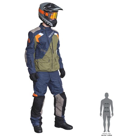 SCOTT PÁNSKÉ TEXTILNÍ MOTO KALHOTY DUALRAID DRYO NIGHT BLUE