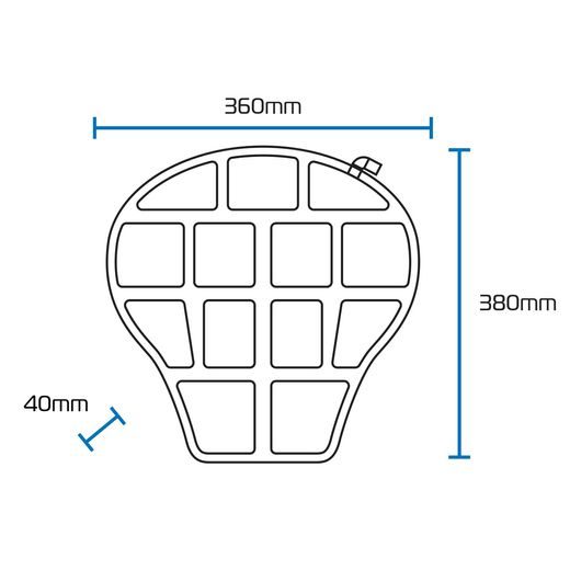 DOFUKOVACÍ PODLOŽKA PŘES SEDLO AIR SEAT ADVENTURE AND TOURING, OXFORD