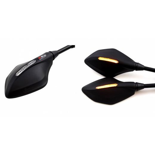ZPĚTNÁ ZRCÁTKA M-STYLE OPTIC SUPERSPORT S LED BLINKRY