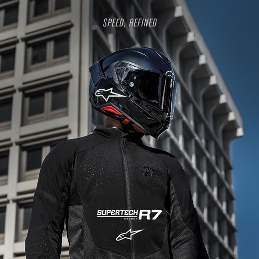 PŘILBA S-R7 SOLID, ALPINESTARS (ČERNÁ) 2026