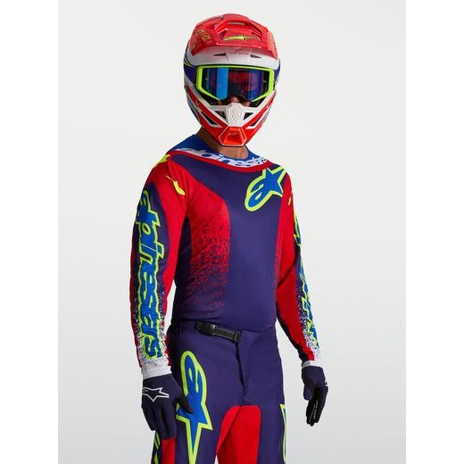 DRES FLUID DRAG, ALPINESTARS (TMAVĚ MODRÁ/ČERVENÁ/ZELENÁ/BÍLÁ) 2027