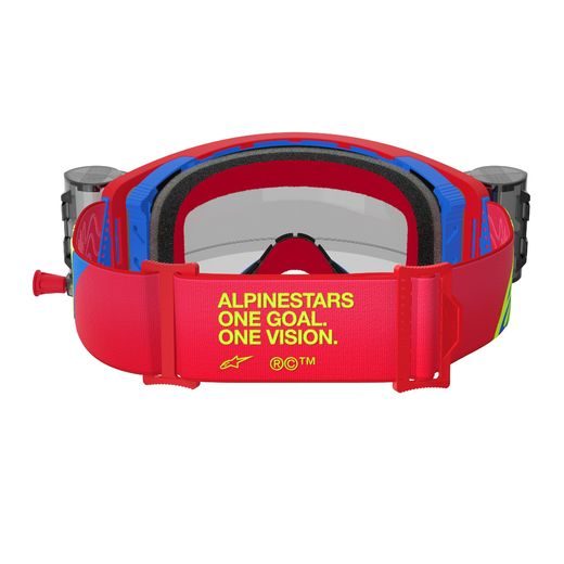 BRÝLE SUPERTECH CORP ROLL-OFF WIDE VISION, ALPINESTARS (ČERVENÁ/MODRÁ, ČIRÉ PLEXI A ROLL-OFF SYSTÉM) 2025