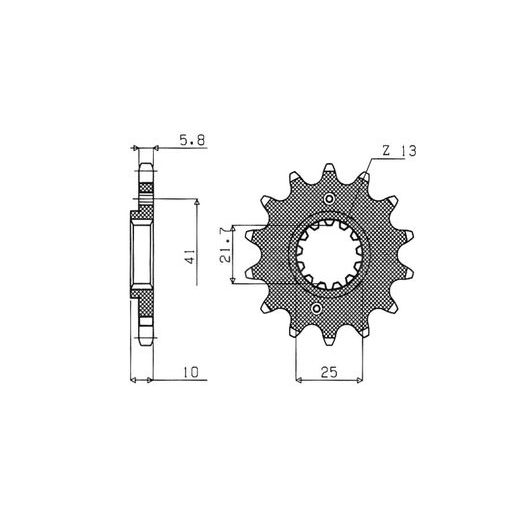 ŘETĚZOVÉ KOLEČKO PRO SEKUNDÁRNÍ ŘETĚZY TYPU 520, SUNSTAR (15 ZUBŮ)