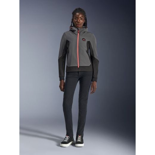 BUNDA STELLA RADIUM TECH HOODIE, ALPINESTARS, DÁMSKÁ (TMAVĚ ŠEDÁ/ČERNÁ/RŮŽOVÁ) 2026