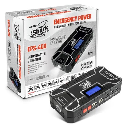 MULTIFUNKČNÍ STARTOVACÍ ZDROJ SHARK JUMP STARTER EPS-400