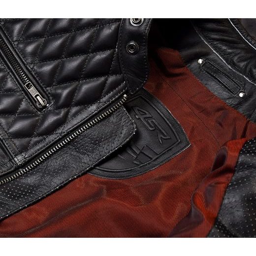 4SR PÁNSKÁ KOŽENÁ MOTO BUNDA SCRAMBLER PETROLEUM