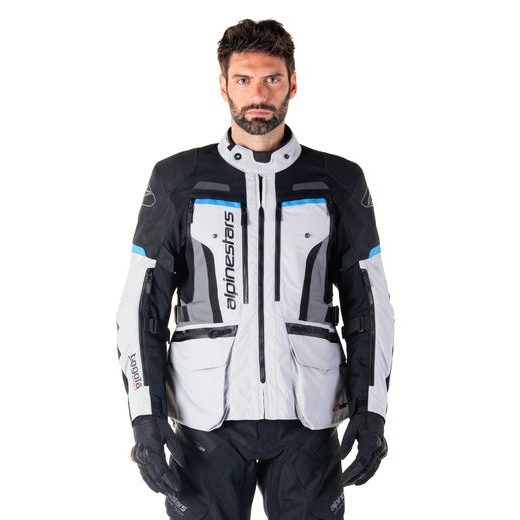 BUNDA BOGOTA PRO DRYSTAR, ALPINESTARS (ŠEDÁ/ČERNÁ/MODRÁ) 2025