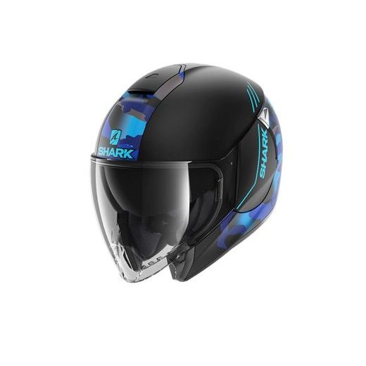 SHARK PŘILBA OTEVŘENÁ CITYCRUISER GENOM BARVA ČERNÁ/MATNÁ/MODRÁ