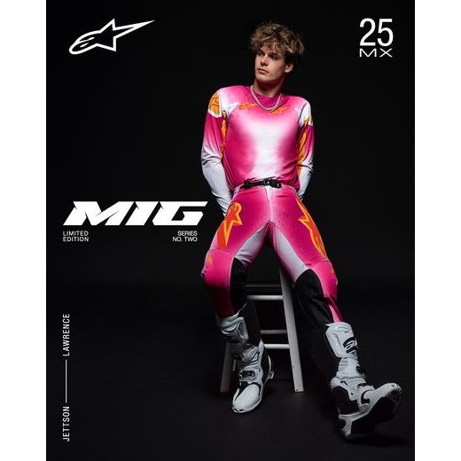 KALHOTY SUPERTECH LIMITOVANÁ EDICE MIG, ALPINESTARS (RŮŽOVÁ FLUO/BÍLÁ/ORANŽOVÁ) 2025