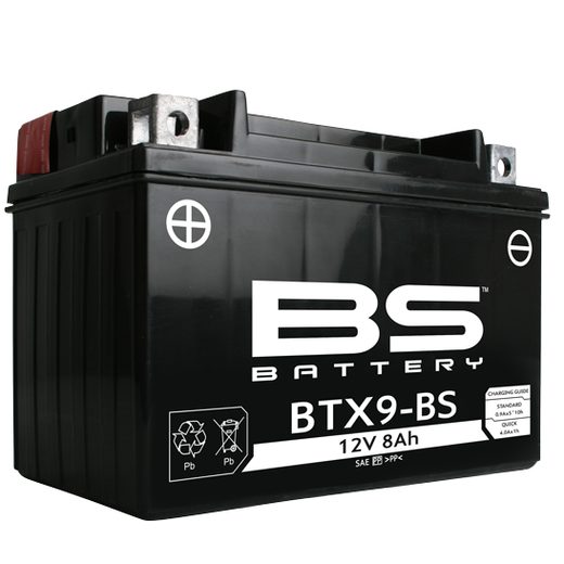 R/B V508012008A514 BS-BATTERY BTX9-BS 12V/8AH MOTO (YTX9-4/YTX9-BS) LINHAI M150, 200, 210