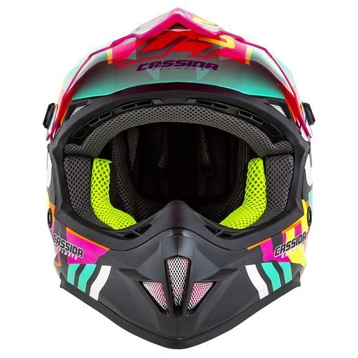 CASSIDA DĚTSKÁ MOTOCROSSOVÁ PŘILBA CROSS CUP SONIC MULTICOLOR