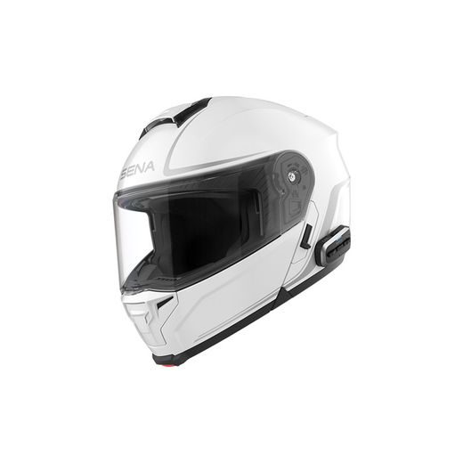 MESH PŘILBA S HEADSETEM OUTRUSH 2, SENA (LESKLÁ BÍLÁ)