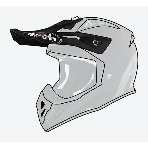 KŠILT PRO PŘILBU AVIATOR ACE 2, AIROH (ČERNÝ MATNÝ)