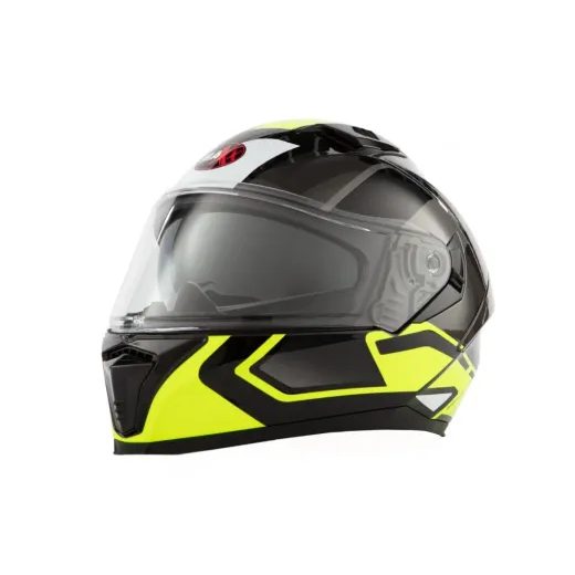 MAXX INTEGRÁLNÍ PŘILBA FF 985 SE SLUNEČNÍ CLONOU ČERNO ZELENÝ REFLEX