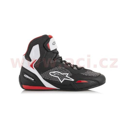 BOTY FASTER-3 RIDEKNIT, ALPINESTARS (ČERNÉ/BÍLÉ/ČERVENÉ)