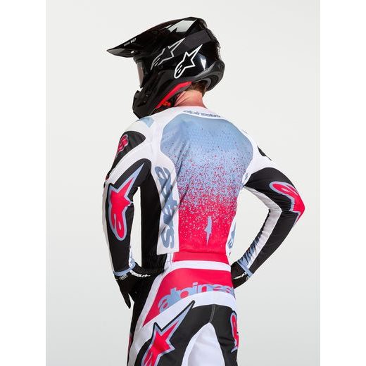 DRES FLUID DRAG, ALPINESTARS (ČERNÁ/BÍLÁ/SVĚTLE MODRÁ/ČERVENÁ FLUO) 2027