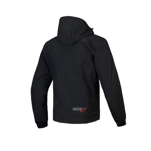 BUNDA RADIUM TECH HOODIE MM93 KOLEKCE, ALPINESTARS (ČERNÁ/ČERVENÁ/ŠEDÁ) 2025