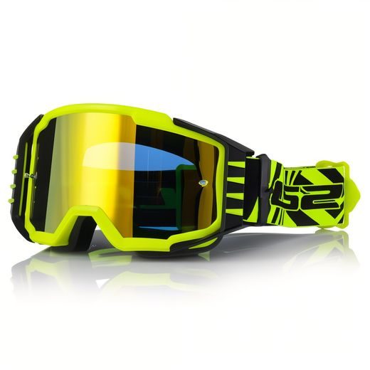 LS2 CHARGER PRO GOGGLE H-V YELLOW WITH IRIDIUM VISOR